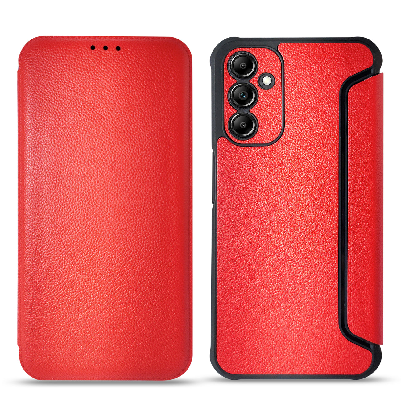 Magnetic wallet Leather phone case For Samsung Galaxy A14 5G In Red (FC36-SAMA14-5GRD)